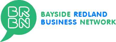 Bayside Redland Business Network Logo in green and blue colouring